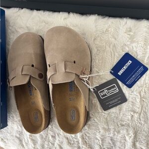 Birkenstock Boston Suede Clogs